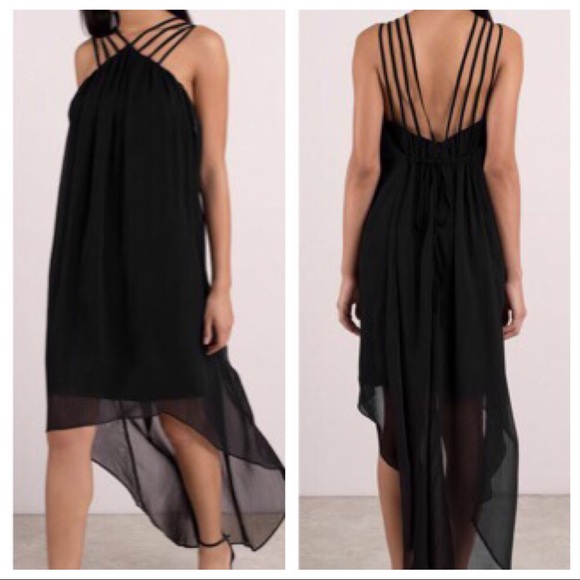 Tobi Dresses & Skirts - Tobi Halter Hi Low Dress Black Sz Medium